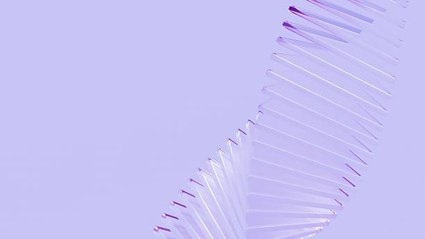 istock 3D render of abstract shape in soft violet tones. Smooth twisted structure captured in clean minimal style, ideal for headers, backgrounds, or modern visual design. 2218562153