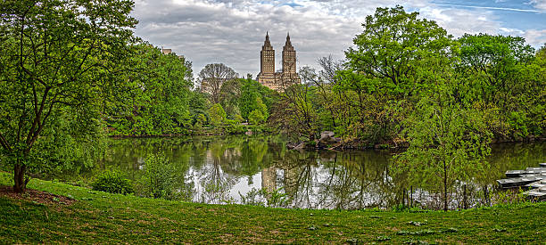 istock Central Park in spring, on foggy morning 2218566755