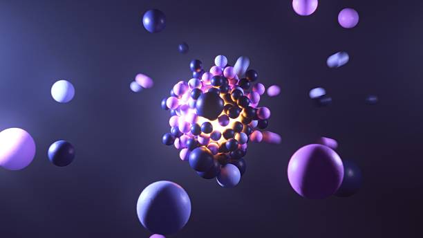 istock An Abstract Representation of Atomic Structure Featuring Colorful Particles and Their Interconnections 2218568749