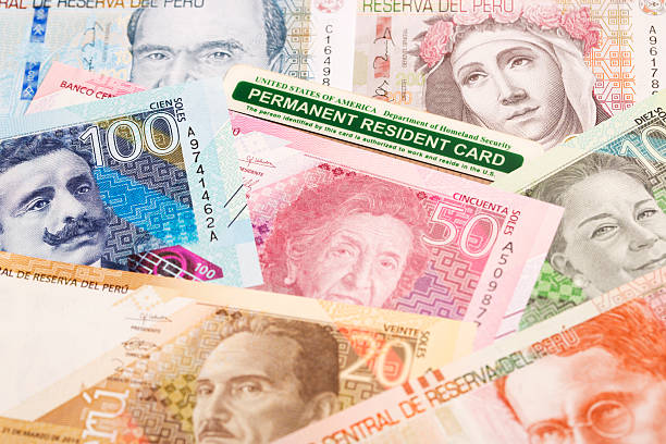 istock American Permanent Resident Card on Peruvian money 2218569196