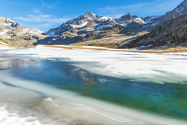 disgelo alpino nella valle vicino a Bormio