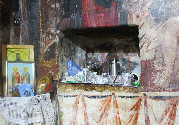 Australia, Coober Pedy, inside public Serbian underground church
