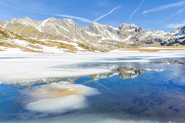 disgelo alpino nella valle vicino a Bormio