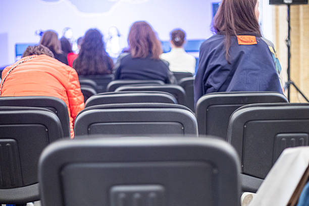 istock students listeners at a scientific conference. Science and education 2218590897