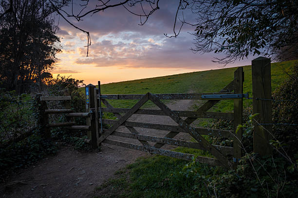 istock Sunset from a farmers gate 2218591678