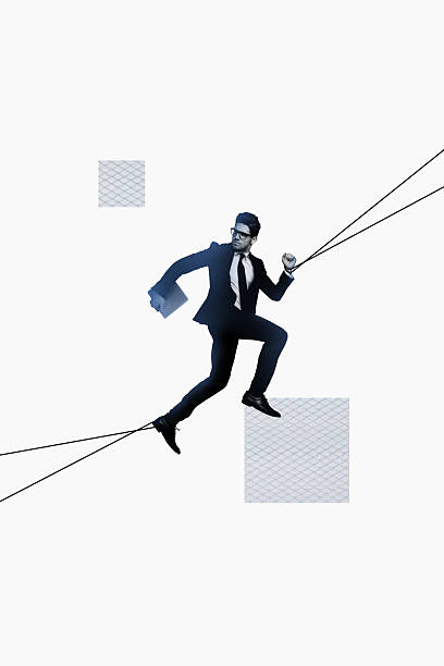 istock Vertical collage image young runner businessman handsome busy entrepreneur hurry deadline boss go tablet drawing background 2218591931