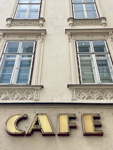 istock Vintage Cafe sign in Vienna, Austria. 2218598694