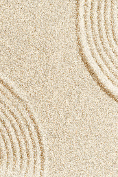 istock Aesthetic minimal natural sand background with sandy waves and ripples, light and shadows. Pastel colored zen garden fon for Spa, meditation, relaxation, wellness. Styled design photo, vertical 2218603969