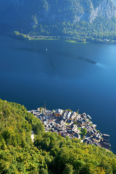 istock High Angle view over Hallstatt and Lake Hallstatt Austria 2218608923