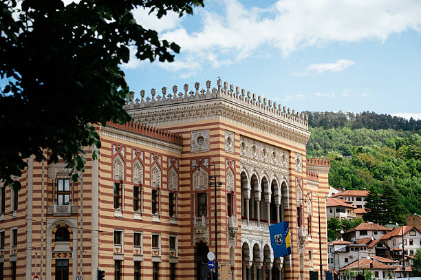 istock Sarajevo city hall building 2218610835