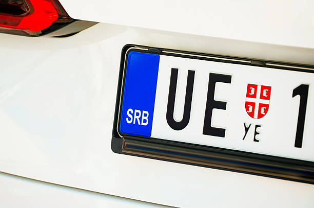 istock Serbian car plate detail 2218612503