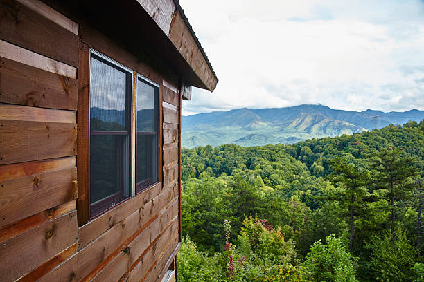 Log Cabin on The Old John Messner Farm, Porters Creek Trail, Great Smoky Mountains National Park, Tennessee, USA