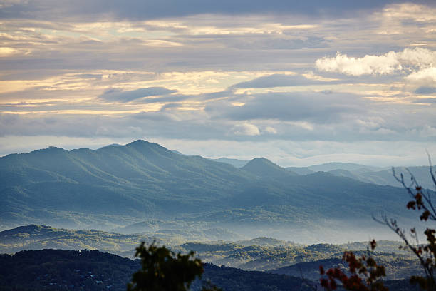 istock Serene Smoky Mountain Sunrise with Misty Valleys - Elevated View 2218616927