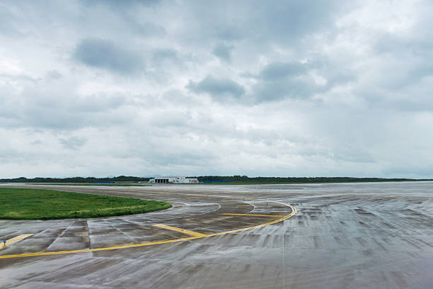 istock Airport runway before the storm 2218623639