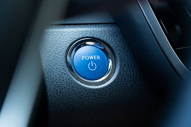 istock Close-up of modern car push-to-start power button symbolizing advanced automotive technology, keyless ignition, and the convenience of smart vehicle systems 2218624116