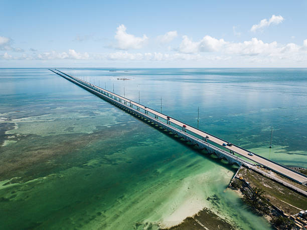 istock Seven Mile Bridge connecting Florida Keys islands in a sunny day 2218630607