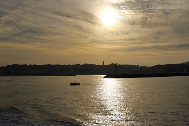 view to Tangier from the sea, Morocco