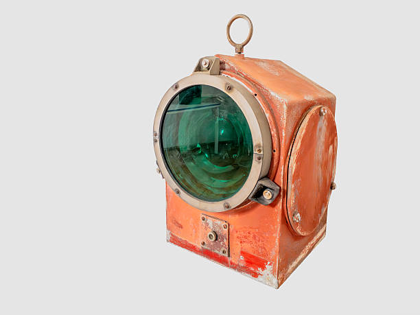 istock Vintage maritime signal lantern with green glass 2218633249