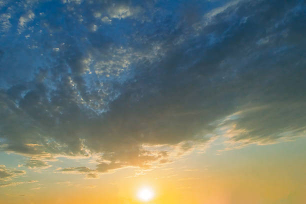 Natural background of the colorful sky and cloud, During the time sunrise and sunset