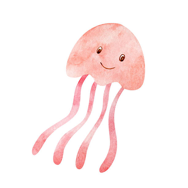 istock Beautiful watercolor jellyfish isolated on white background. 2218640704