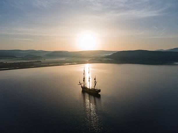 Pirate ship on the devonshire coast