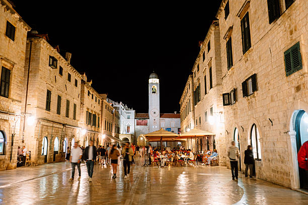 istock Stradun in Dubrovnik at night 2218644858