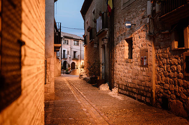 istock Street in Alquezar at night 2218645383