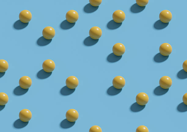 istock Seamless isometric background of yellow spheres. 3D illustration. 2218645794