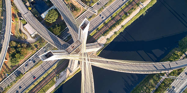 istock Cable-stayed bridge in Sao Paulo city. 2218654918
