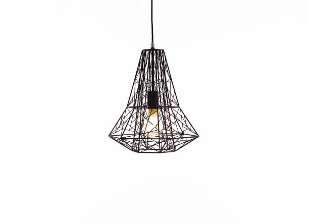 istock modern abstract geometric black chandelier isolated on white background 2218656006