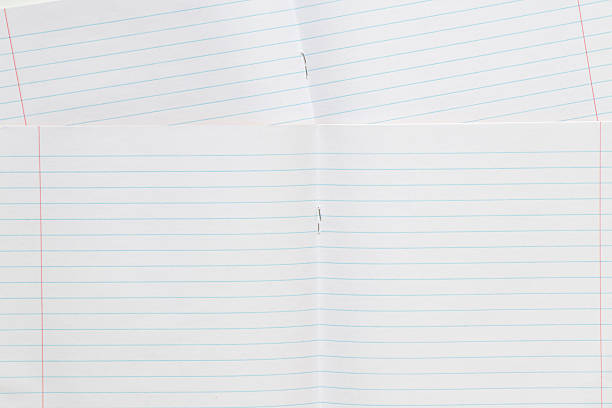 istock Two notebooks in a line, fastened with staples, educational background for school 2218659195