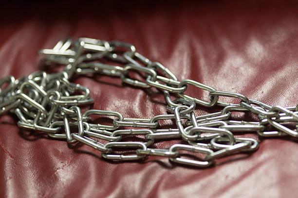Iron door with padlock