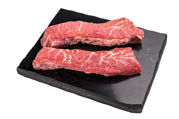 istock Raw Steak from Black Angus beef meat isolated on white background 2218665580