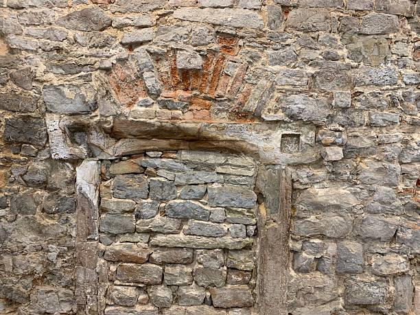 istock Medieval Sealed Doorway in Stone Wall 2218667247