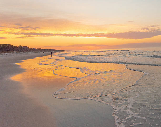 Beach Scene at Sunrise-Hilton Head, South Carolina
