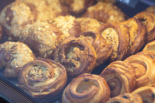 istock Delicious pastries on a bakery window 2218670504
