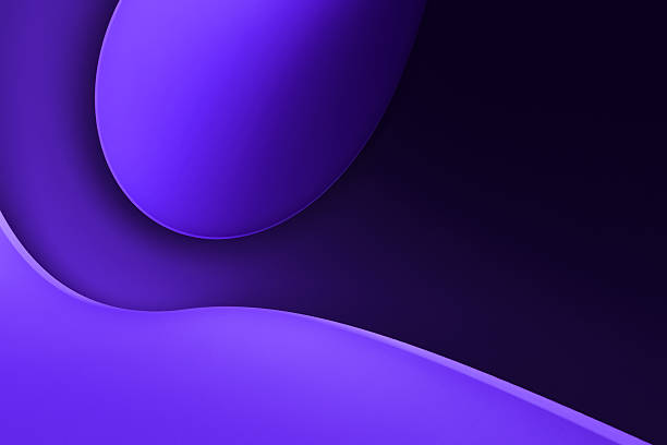 istock Abstract deep purple and violet flowing shapes on a dark gradient background 2218671406