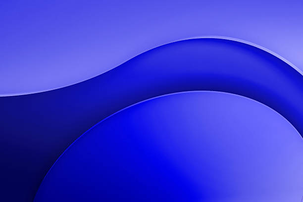 istock Blue abstract background with smooth curved lines and wave patterns, modern minimalist design 2218671411
