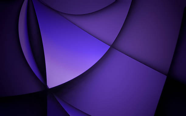 istock Abstract purple background with overlapping curved and geometric shapes, modern design 2218671430