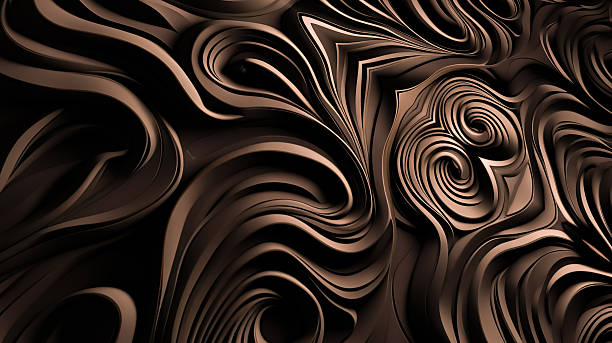 istock Bronze abstract background with intricate flowing organic patterns and subtle light reflections 2218671483