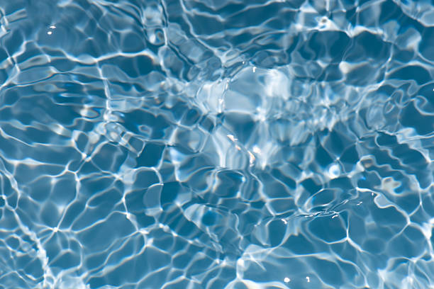 istock Blue water with ripples on the surface. Defocus blurred transparent blue colored clear calm water surface texture with splashes and bubbles. Water waves with shining pattern texture background. 2218680510