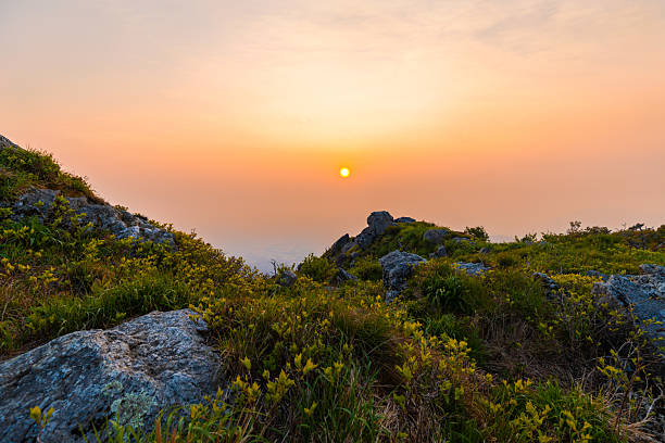 istock the sunset view of Deogyusan Mountain 2218688426
