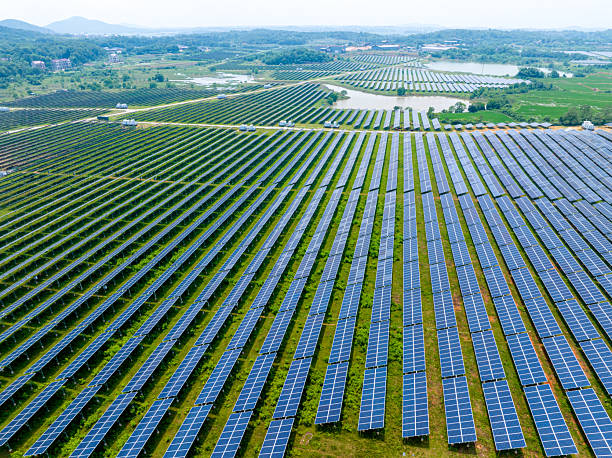 istock Large solar farms on the grassland 2218694786