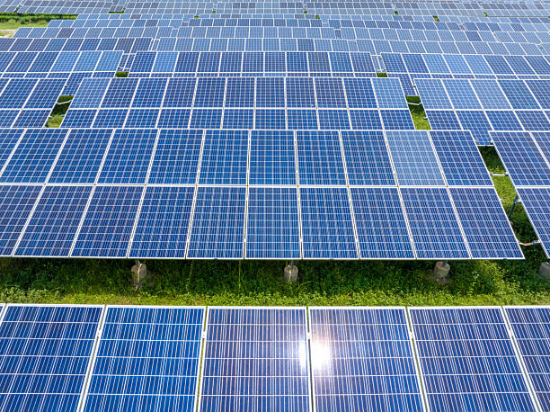 istock Large solar farms on the grassland 2218694787