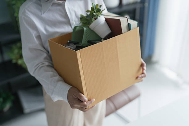 istock Employing packing box after resigning 2218702639