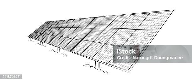 Solar Array Pattern Cut Out Solar Panel Array For Clean Energy Sustainability Ecofriendly ...