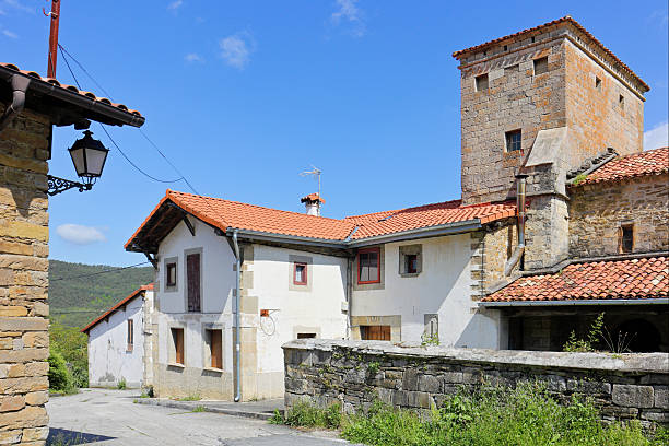 Church of the Transfiguration in Akerreta -  one of the stops along the Camino de Santiago pilgrimage route (Spain).