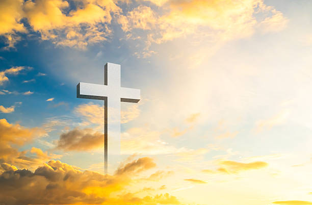 istock Symbols christianity on sunset nature 2218716178