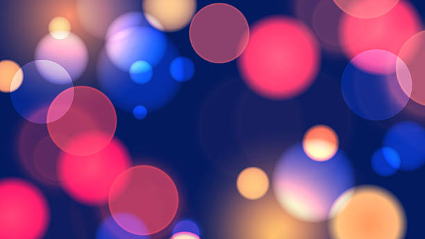 istock Vibrant bokeh lights. Bright blur light effect. Abstract blurred background. Blue, red and orange. 2218717170
