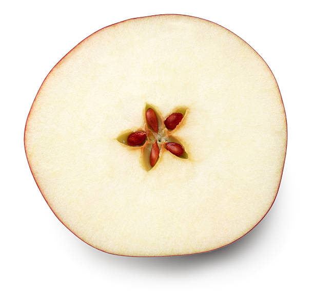 istock half of red apple isolated on white background. clipping path 2218718516